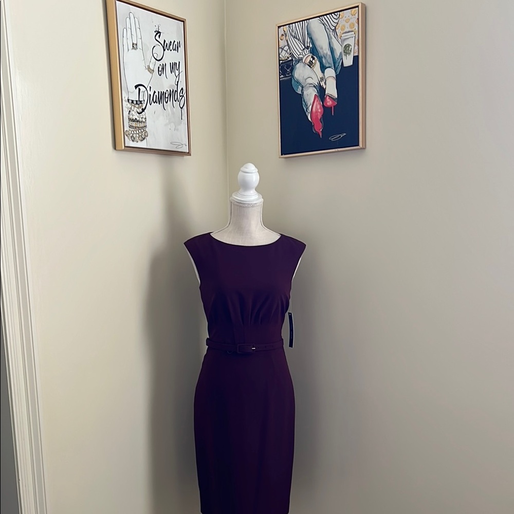 🆕 Antonio Melanie Elegant Purple Sleeveless Dress